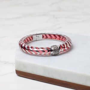 Angelique de Paris Vintage Bracelet, Mata Hari + Citri Heirloom Pink and Silver